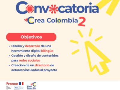 Convocatoria para prestación de servicios en creación de plataforma web CREA COLOMBIA 2